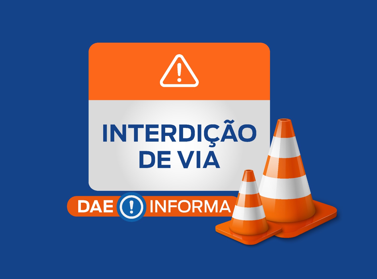 Reparo em adutora gera interdição de trecho da Luiz Latorre, no Distrito Industrial