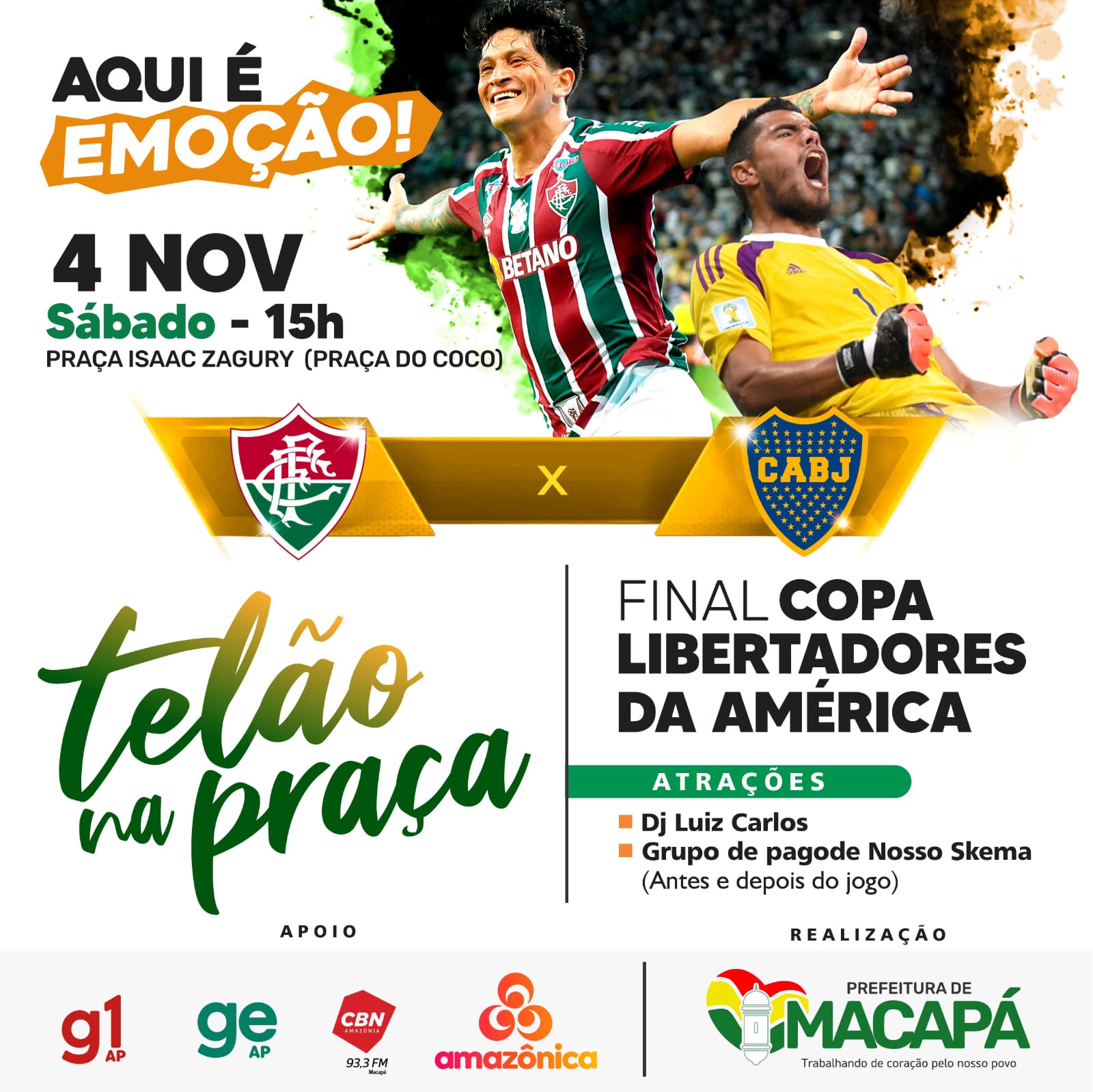 Praça do Coco vai virar palco de torcida e festa na final da Copa Libertadores do Brasil – Prefeitura Municipal de Macapá
