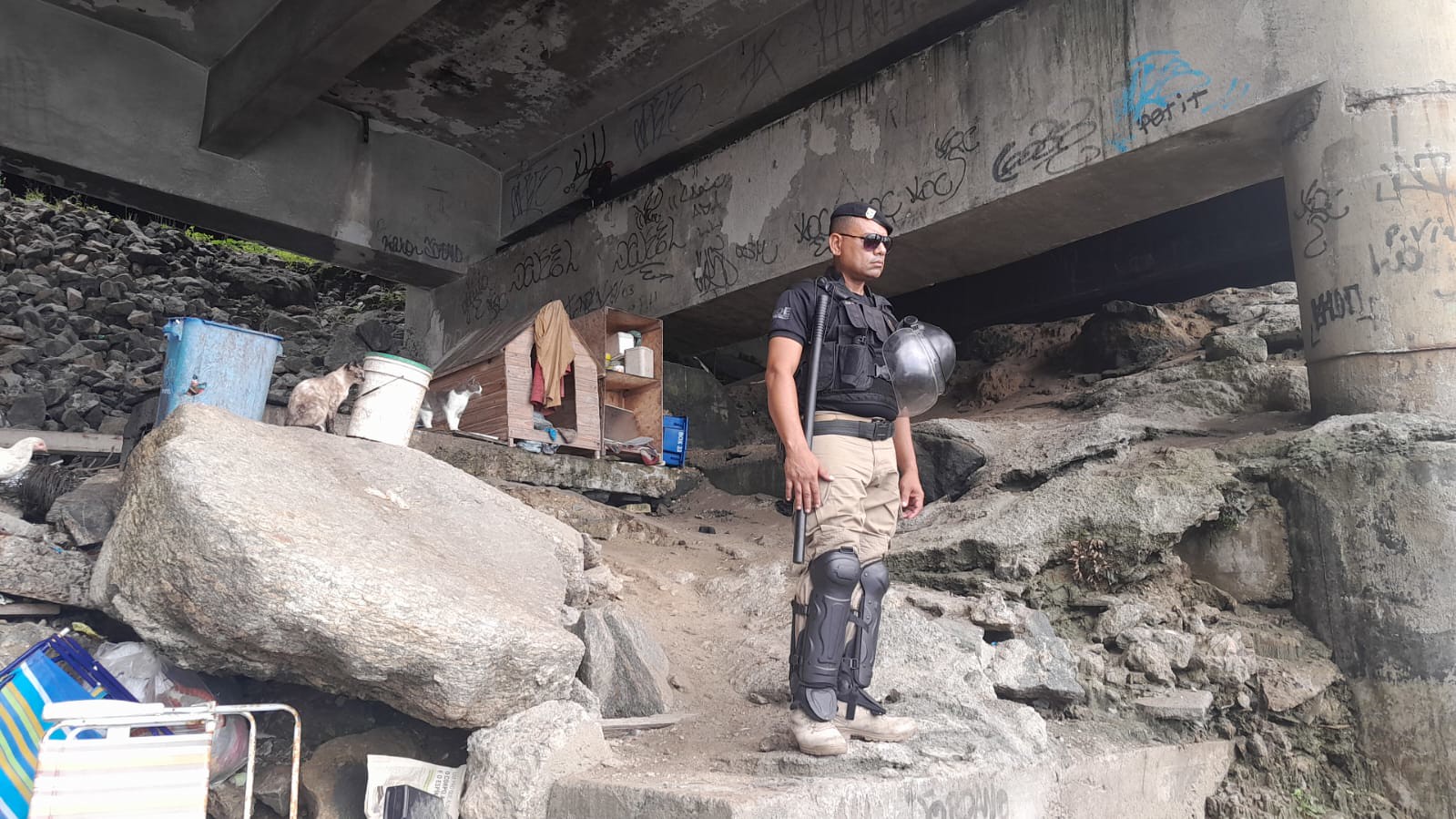 Prefeitura do Rio faz grande operação de ordenamento sob viaduto de São Conrado - Prefeitura da Cidade do Rio de Janeiro