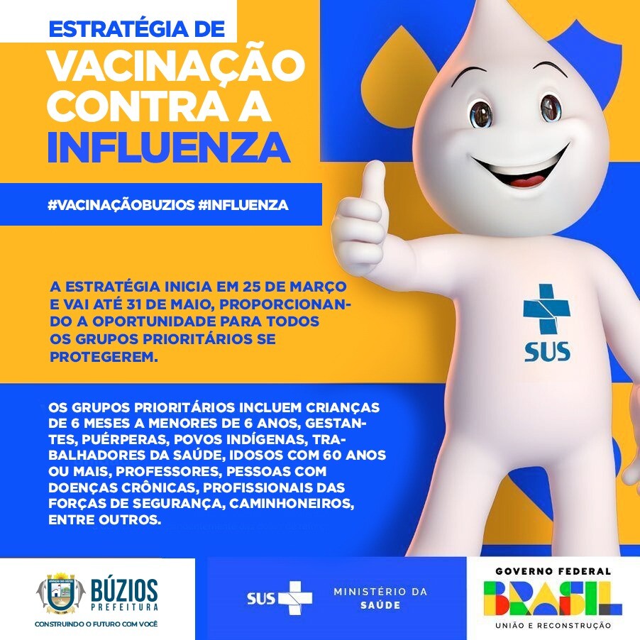 Prefeitura de Búzios anuncia início da Estratégia de Vacinação Contra Influenza